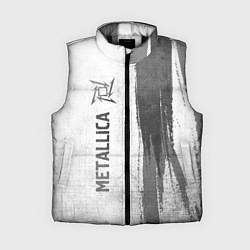 Женский жилет Metallica - white gradient по-вертикали