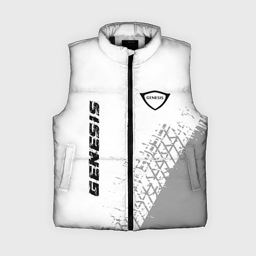 Женский жилет Genesis speed на светлом фоне со следами шин верти / 3D-Черный – фото 1