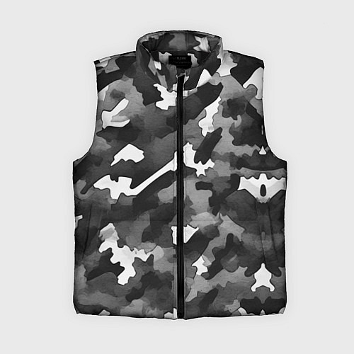 Женский жилет Серый камуфляж внутренних войск / 3D-Черный – фото 1