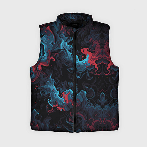 Женский жилет Цветные клубы дыма / 3D-Черный – фото 1