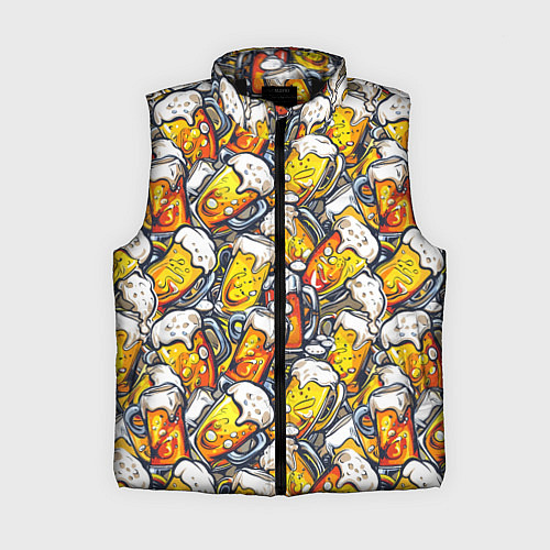 Женский жилет Граффити пиво пенное / 3D-Черный – фото 1