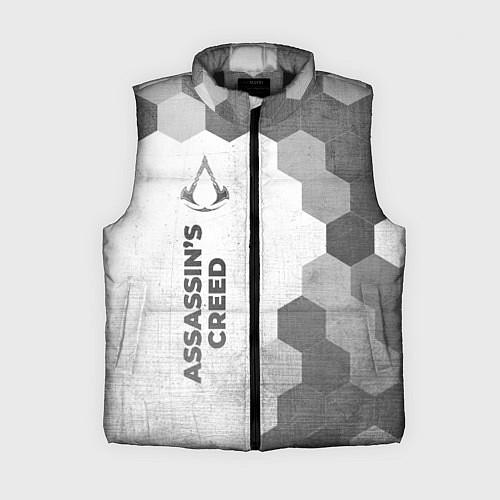 Женский жилет Assassins Creed - white gradient по-вертикали / 3D-Черный – фото 1
