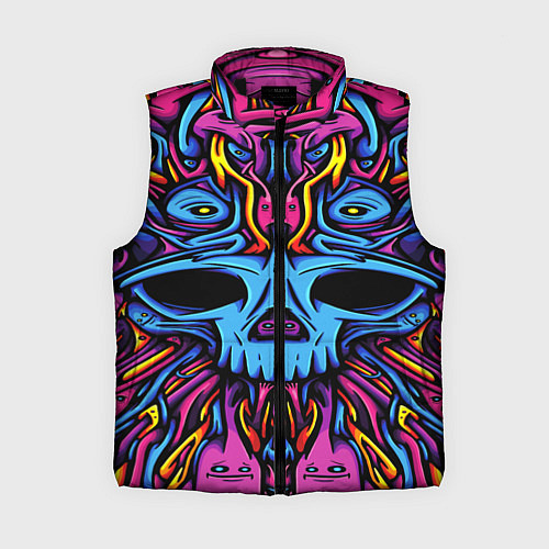 Женский жилет Skull tatoo steel / 3D-Черный – фото 1