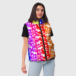 Женский жилет Marshmello rainbow, цвет: 3D-красный — фото 2