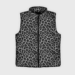 Женский жилет Серо-черный узор леопардовой шкуры