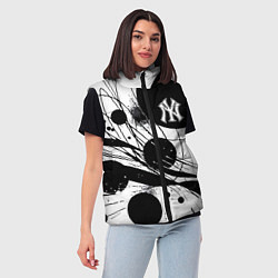 Женский жилет New York Yankees baseball team - abstraction, цвет: 3D-светло-серый — фото 2