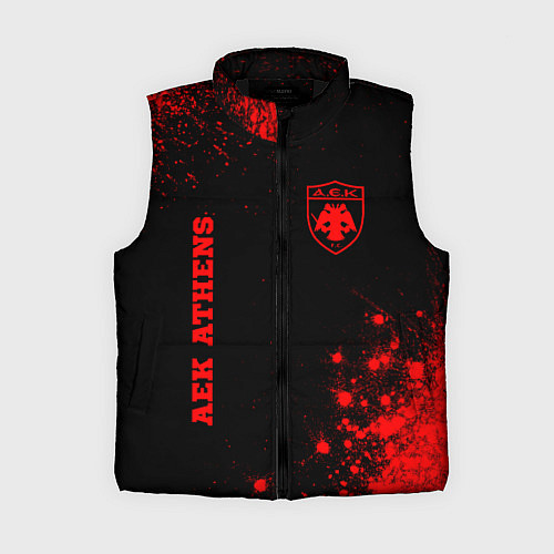 Женский жилет AEK Athens - red gradient вертикально / 3D-Черный – фото 1