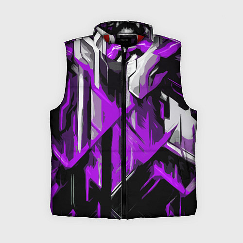 Женский жилет White and purple abstraction on a black background / 3D-Красный – фото 1