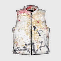 Женский жилет Стена с потрескавшейся краской и надписи