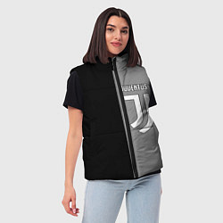 Женский жилет Ювентус геометрия, цвет: 3D-красный — фото 2