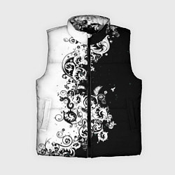 Женский жилет Чёрно белая абстракция