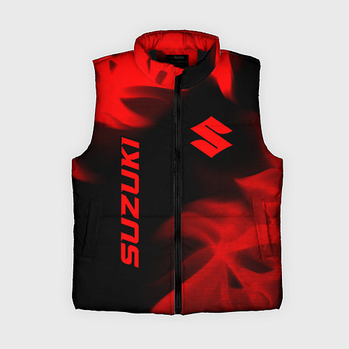 Женский жилет Suzuki - red gradient вертикально / 3D-Черный – фото 1