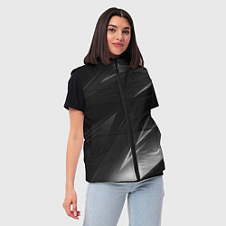 Женский жилет Чёрно белая геометрия, цвет: 3D-красный — фото 2