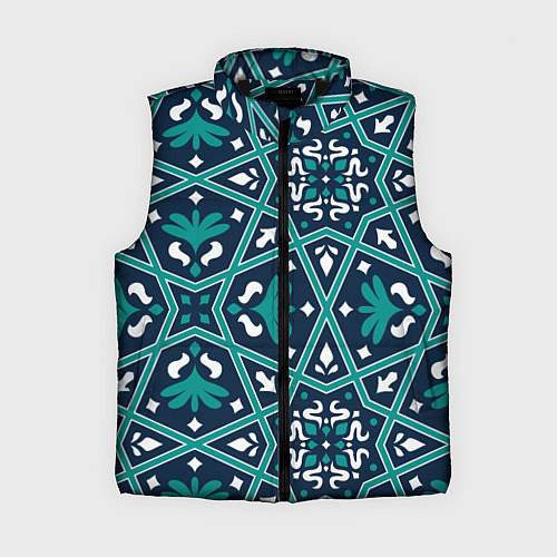 Женский жилет Геометрический узор арабеска / 3D-Черный – фото 1