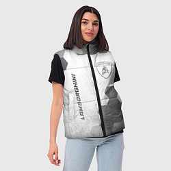 Женский жилет Lamborghini - white gradient вертикально, цвет: 3D-черный — фото 2