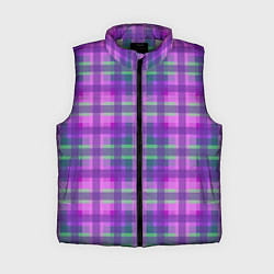 Женский жилет Клетка в полоску, цвет: 3D-светло-серый