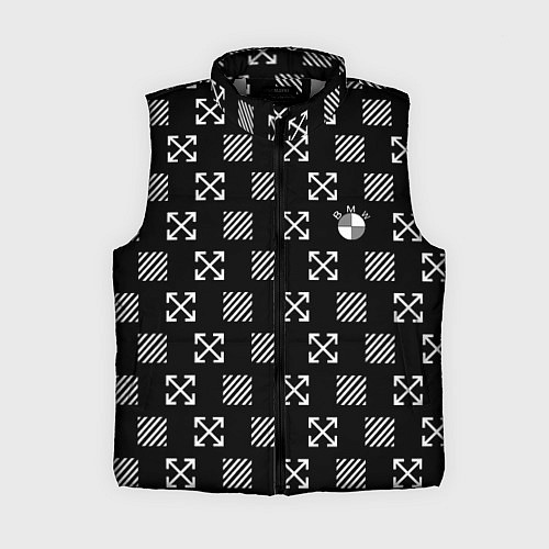 Женский жилет BMW pattern / 3D-Светло-серый – фото 1