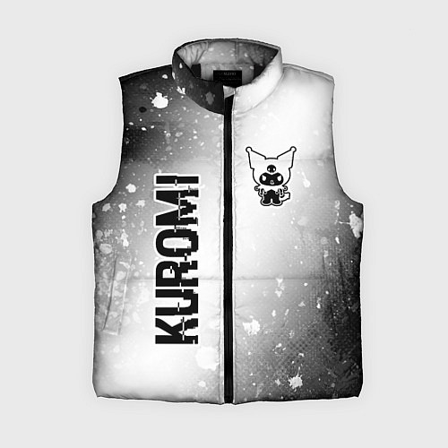 Женский жилет Kuromi glitch на светлом фоне вертикально / 3D-Черный – фото 1