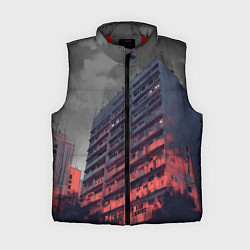 Женский жилет Сумрачный спальный район, цвет: 3D-красный