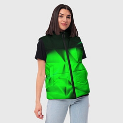 Женский жилет Кислотная абстракция кубы, цвет: 3D-светло-серый — фото 2