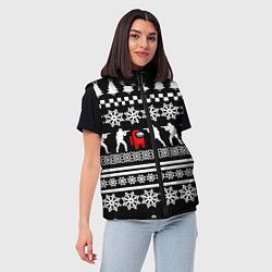 Женский жилет Among us x cs go, цвет: 3D-светло-серый — фото 2