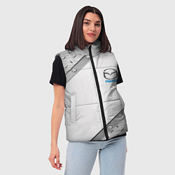 Женский жилет Mazda текстура метал, цвет: 3D-светло-серый — фото 2
