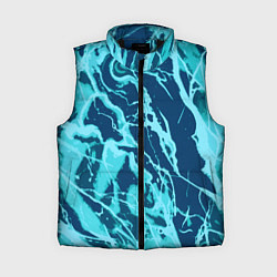 Женский жилет Морской сине-голубой абстракция