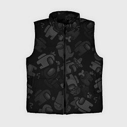 Женский жилет Among us персонажи на черном