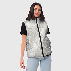 Женский жилет Белый мех кошки, цвет: 3D-красный — фото 2