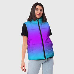 Женский жилет Градиент текстура неоновая, цвет: 3D-светло-серый — фото 2