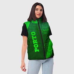 Женский жилет Porto - green gradient вертикально, цвет: 3D-черный — фото 2