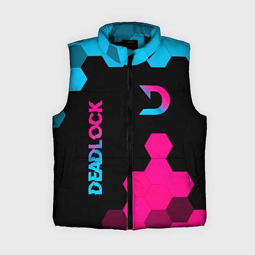 Женский жилет Deadlock - neon gradient вертикально / 3D-Черный – фото 1