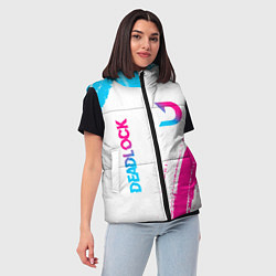 Женский жилет Deadlock neon gradient style вертикально, цвет: 3D-черный — фото 2