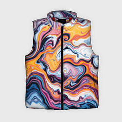 Женский жилет Жидкие разноцветные краски