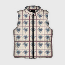 Женский жилет Паттерн витраж графичная роза