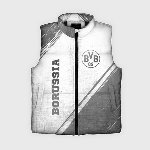 Женский жилет Borussia - white gradient вертикально / 3D-Черный – фото 1
