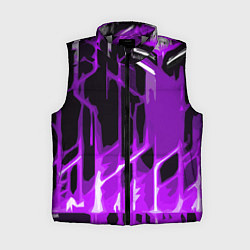 Женский жилет Abstract purple stripes on a black background