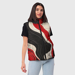 Женский жилет Абстрактные волнистые полосы, цвет: 3D-светло-серый — фото 2