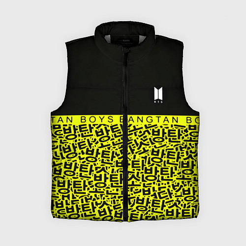 Женский жилет BTS pattern kpop / 3D-Светло-серый – фото 1