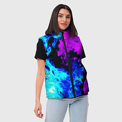 Женский жилет Битва неонового огня, цвет: 3D-светло-серый — фото 2