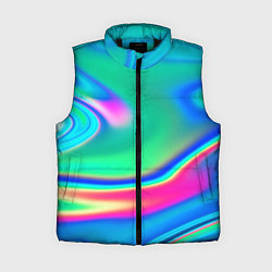 Женский жилет Неоновые голографические краски - светло-голубоват