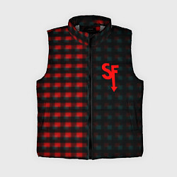 Женский жилет Sally face текстура глитч, цвет: 3D-светло-серый