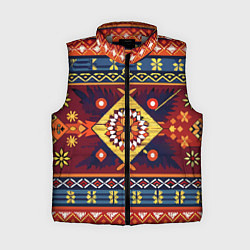 Женский жилет Стиль советского ковра узоры и орнамент, цвет: 3D-светло-серый