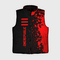Женский жилет OneRepublic - red gradient по-вертикали, цвет: 3D-черный