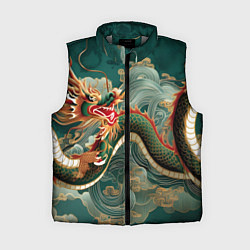 Женский жилет Японский дракон контрасты
