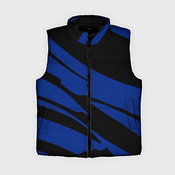 Женский жилет Чёрно-синий полосами