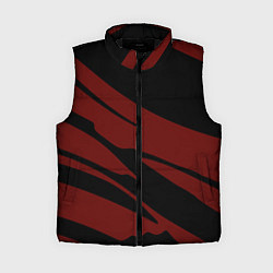 Женский жилет Чёрный с бордовыми полосами