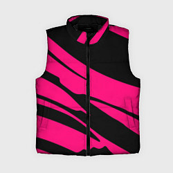Женский жилет Чёрный с ярко-розовыми полосами