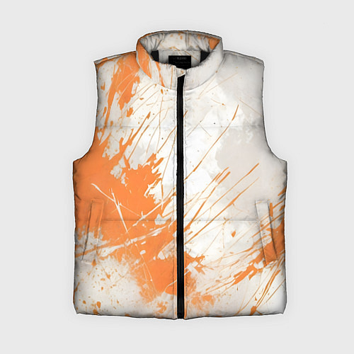 Женский жилет Оранжевая краска на белом / 3D-Черный – фото 1