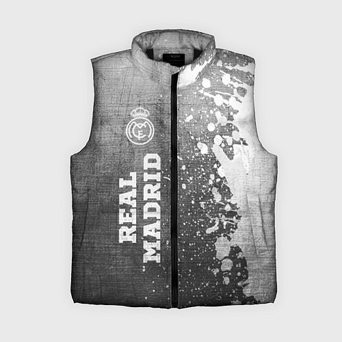 Женский жилет Real Madrid - grey gradient по-вертикали / 3D-Черный – фото 1